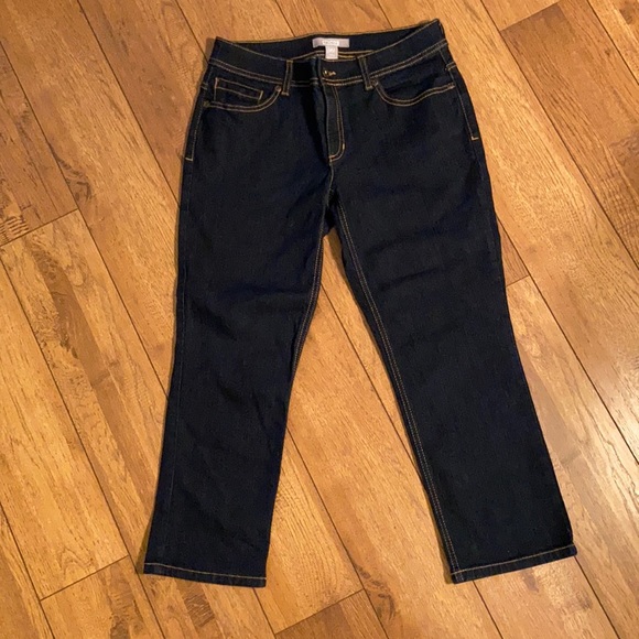 Chico’s Crop Dark Wash Jeans - Picture 1 of 12